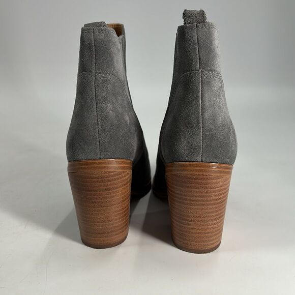 Marc Fisher Gray Suede Pointy Toe Bootie Size 9.5 Cowboy Boots - Picture 5 of 11